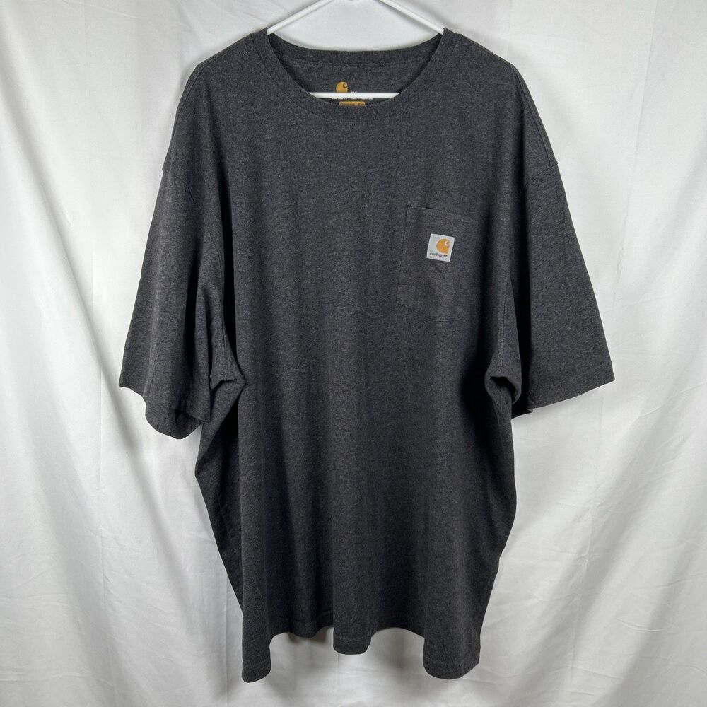 Carhartt T-Shirt Original Fit Men’s 3XL Grey Logo Short Sleeve Pocket